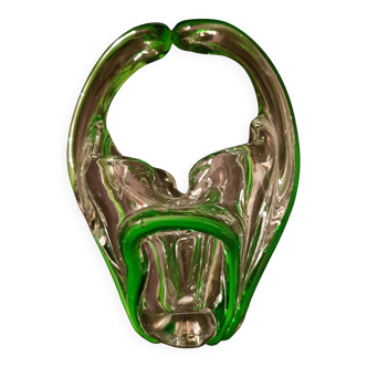 Crystal ashtray bowl in Murano style