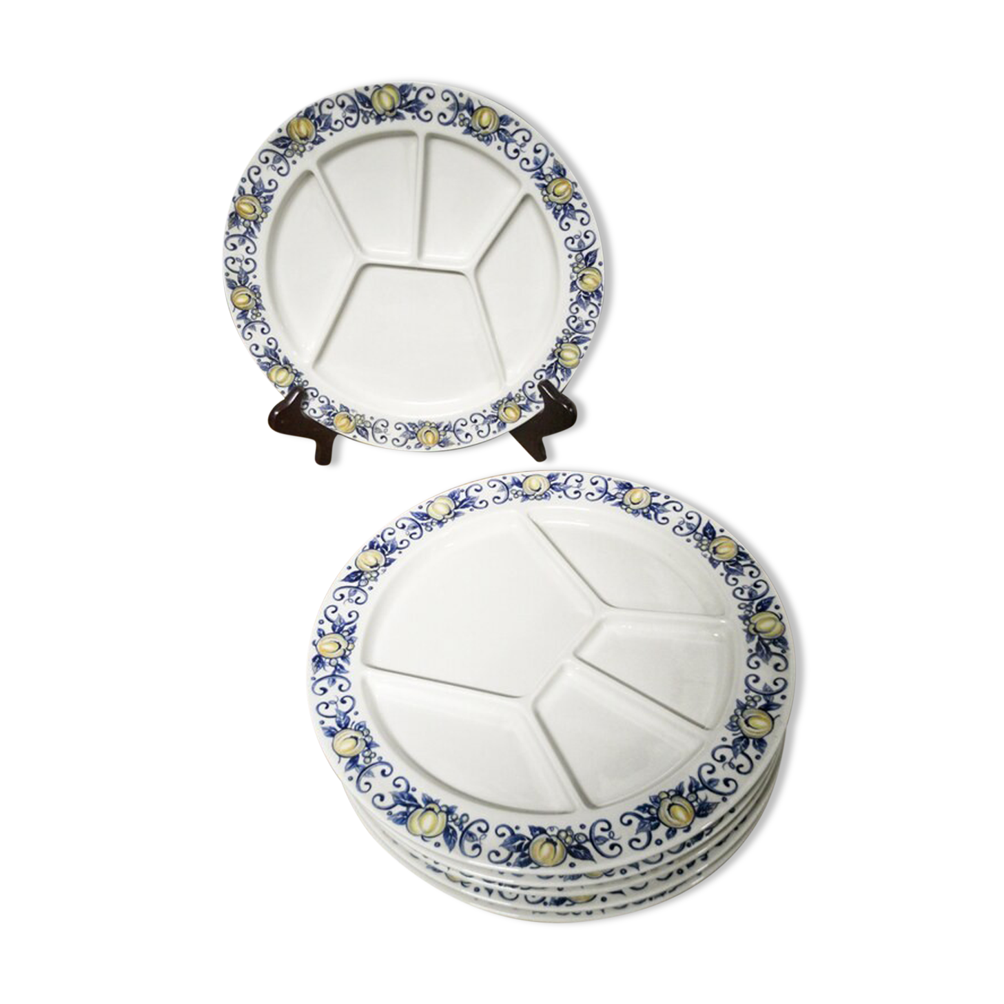 6 fondue plates "Cadiz" from Villeroy & Boch
