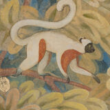Painted canvas, Chimpanzees, Contemporary work