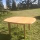 Vintage beech extendable dining table 1980