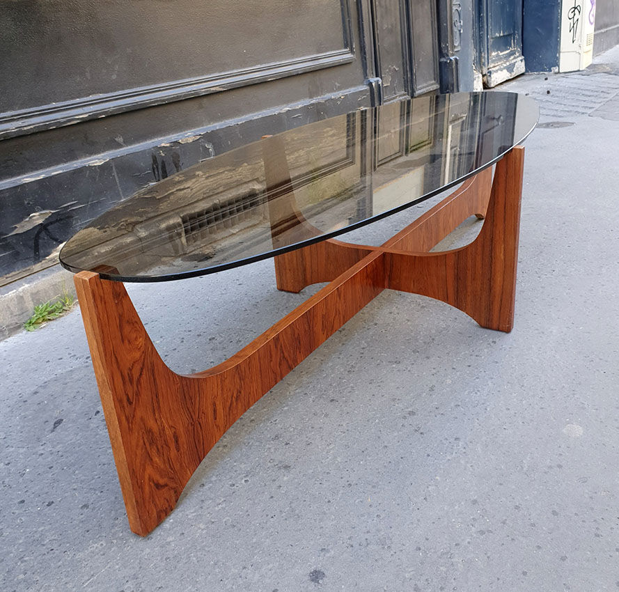 Oval coffee table, Hugues Poignant 60