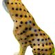 Figurine Guépard Mid-Century en céramique émaillée - 25 cm