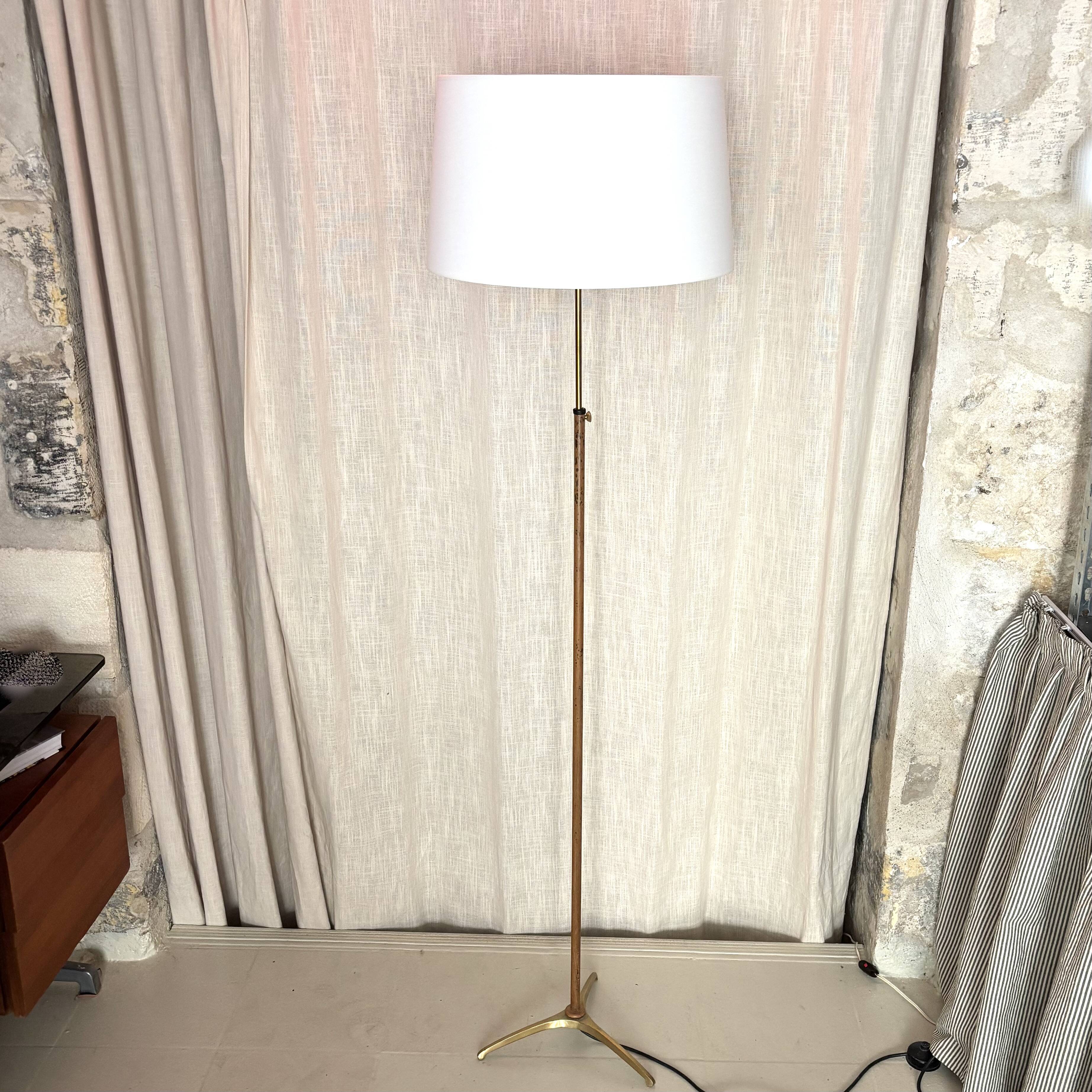 1960s Italian brass floor lamp