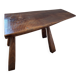 Banc ou table d'appoint en bois massif de tronc d'arbre, style brutaliste, 1960