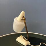 Mid-century art deco style opaline glass desk lamp