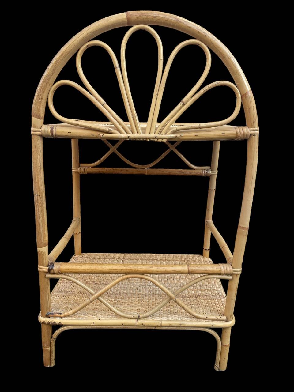 Rattan bedside table from the 70s Italy