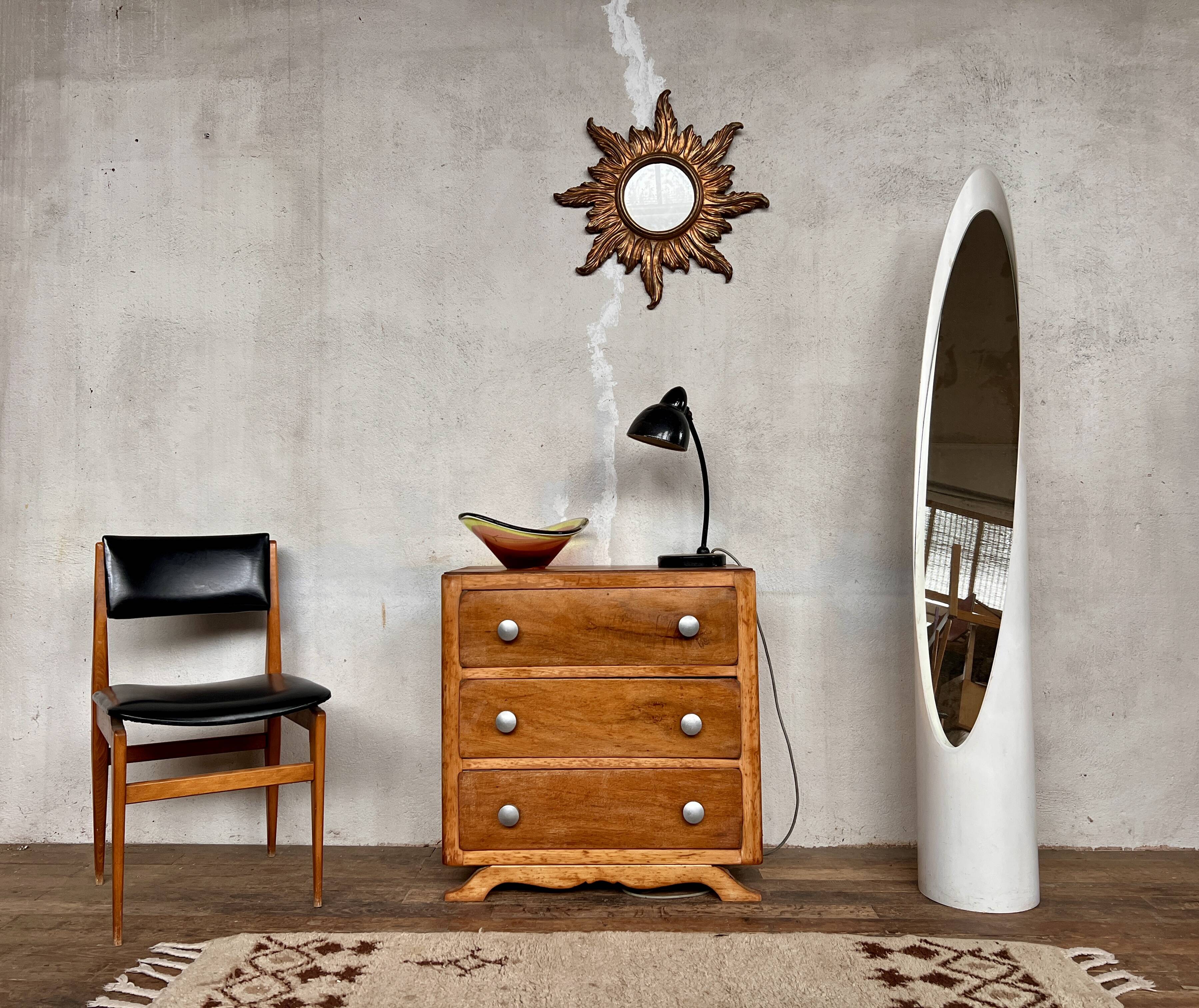 vintage art deco chest of drawers with compass feet