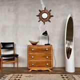 vintage art deco chest of drawers with compass feet