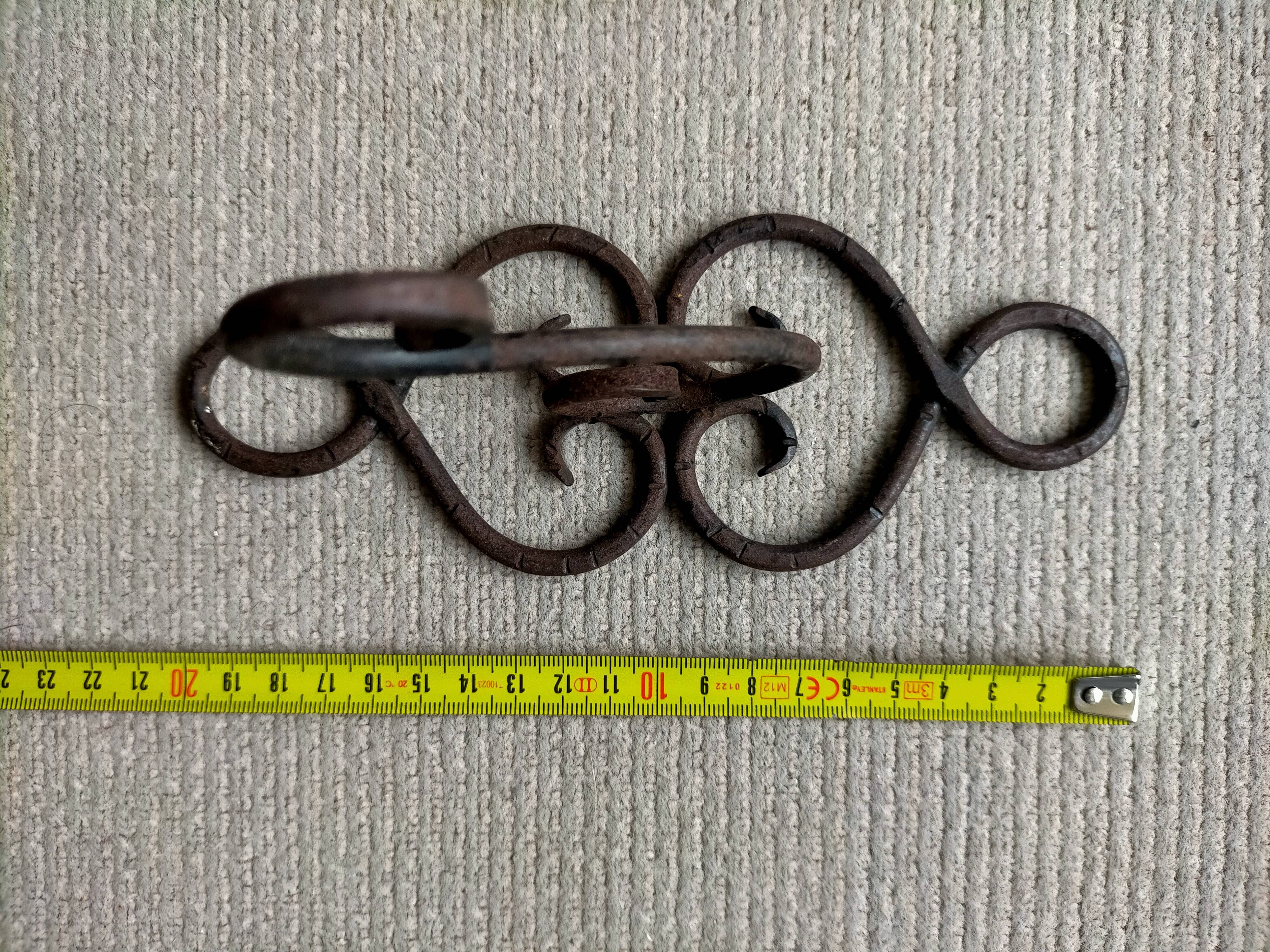 Wrought iron patère