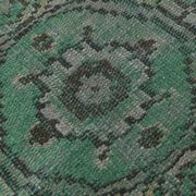 Vintage green and olive Turkish rug with a medallion, hand-knotted, 160 x 262 cm.