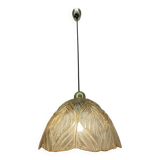 Peil & Putzer glass leaf hanging lamp , 1970’s