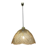 Peil & Putzer glass leaf hanging lamp , 1970’s