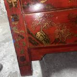 Vintage red lacquer sideboard, China