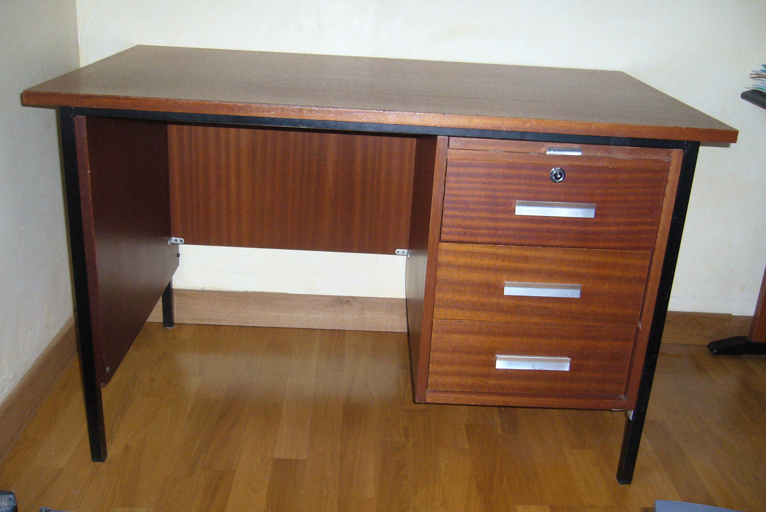 Wood and metal design desk