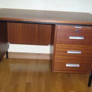 Wood and metal design desk