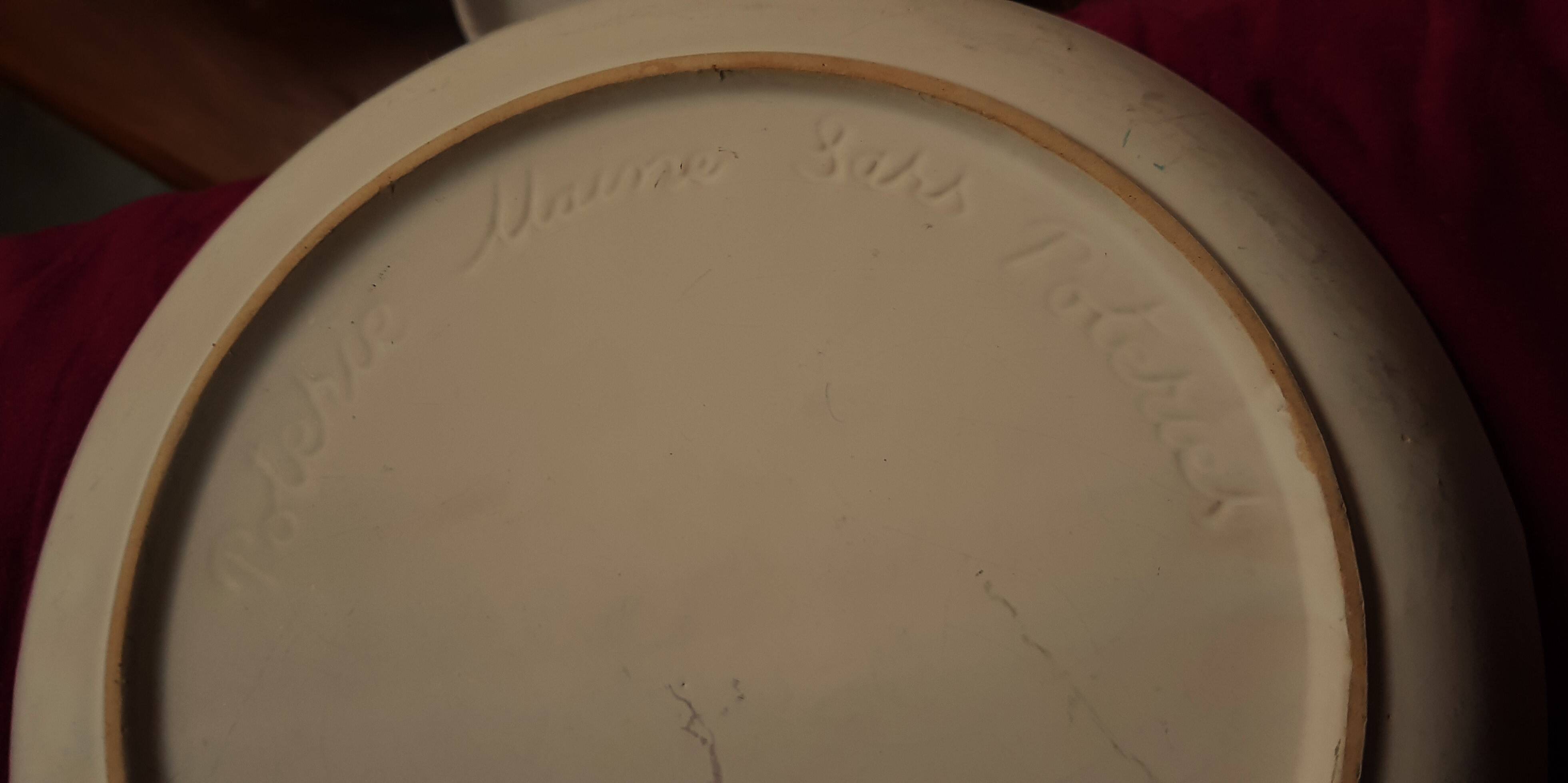 4 vintage ceramic plates Sars Poterie