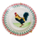 Old hollow dish 26cm faience st amand, décor at le coq