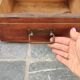 Petite armoire vitrée en chêne
