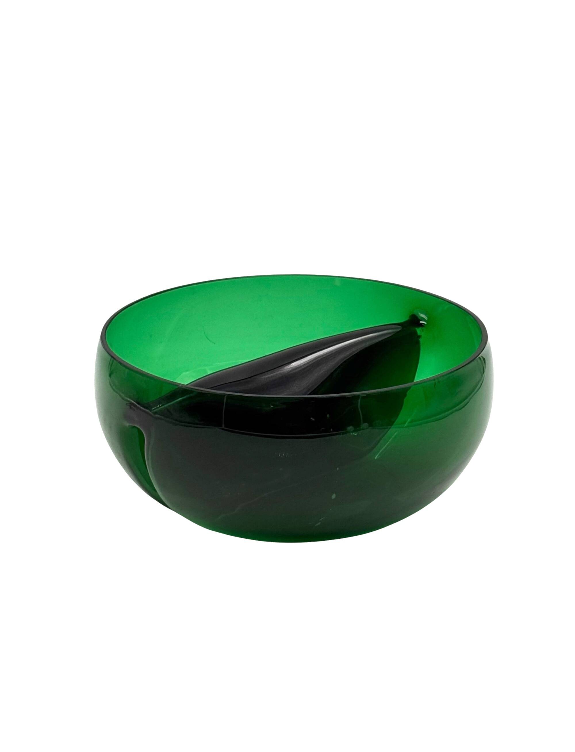 Mid-century green glass vase,  Italy 1960s