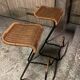 Pair of vintage Louis Sognot bar stools 1950