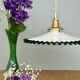 Suspension globe vintage en opaline bleue