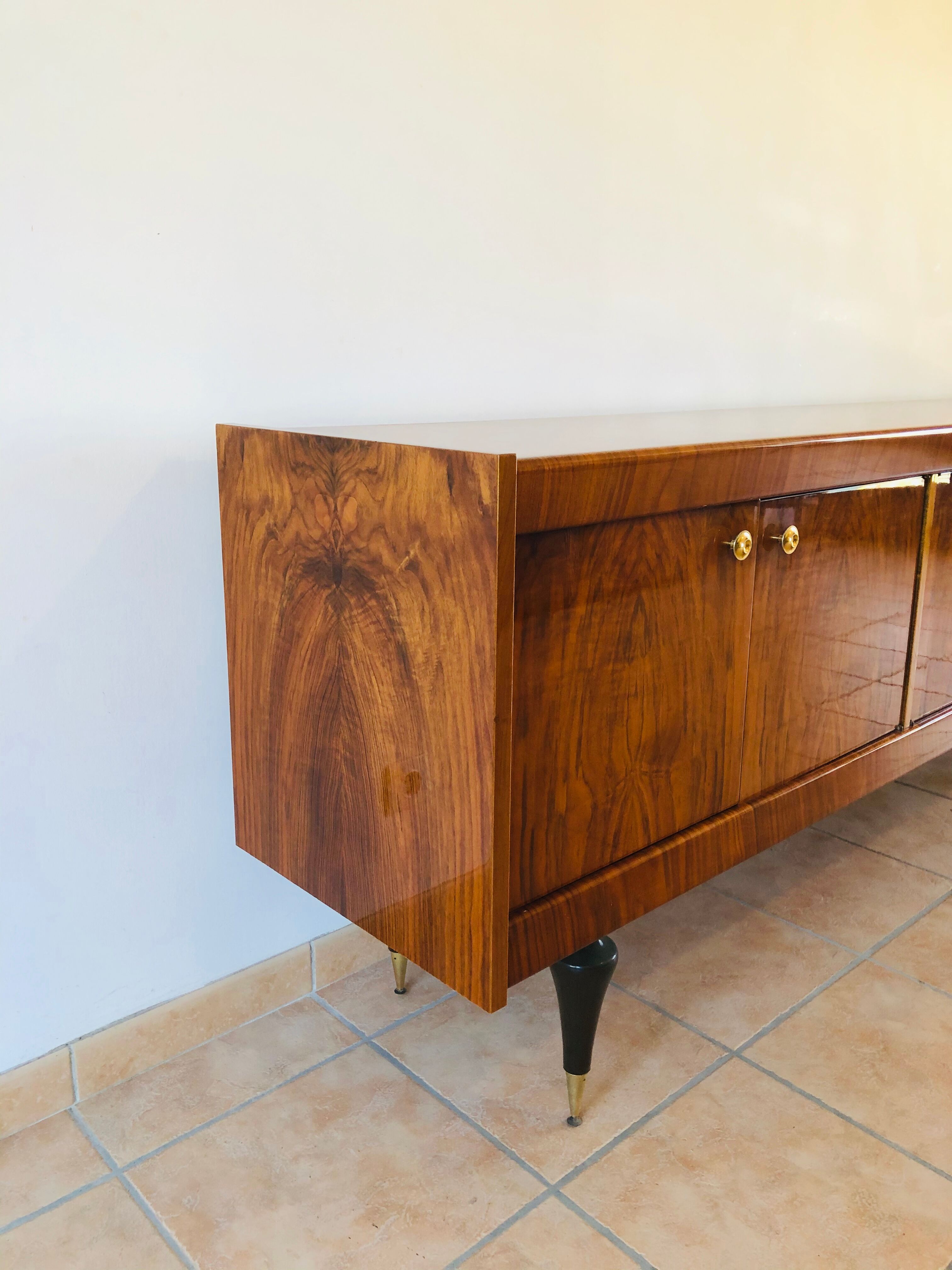 Walnut art deco sideboard