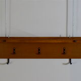 Scandinavian wall coat rack teak 1960