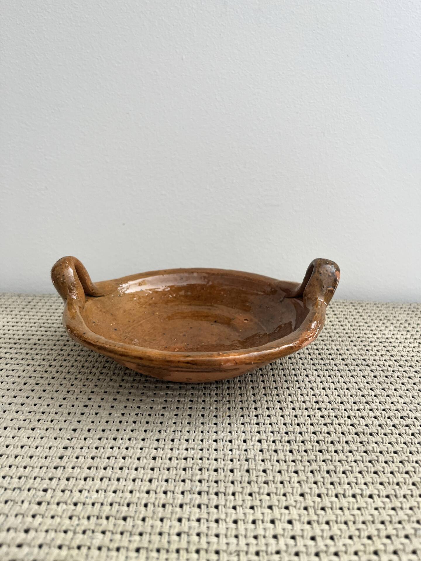 Glazed terracotta dish