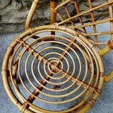 Suite of 4 chairs in rattan Louis Sognot