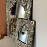 Silver oriental mirror