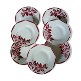 6 assiettes creuses anciennes Digoin et Sarreguemines