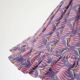 Emilia "purple shell flowers" conical textile suspension with flounce