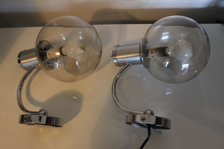 Pair of Delmas wall lights, 1970