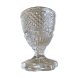 Antique pressed molded glass egg cup