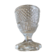 Coquetier en verre moulé pressé ancien