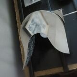 Handcrafted metal lamp, 1970s.