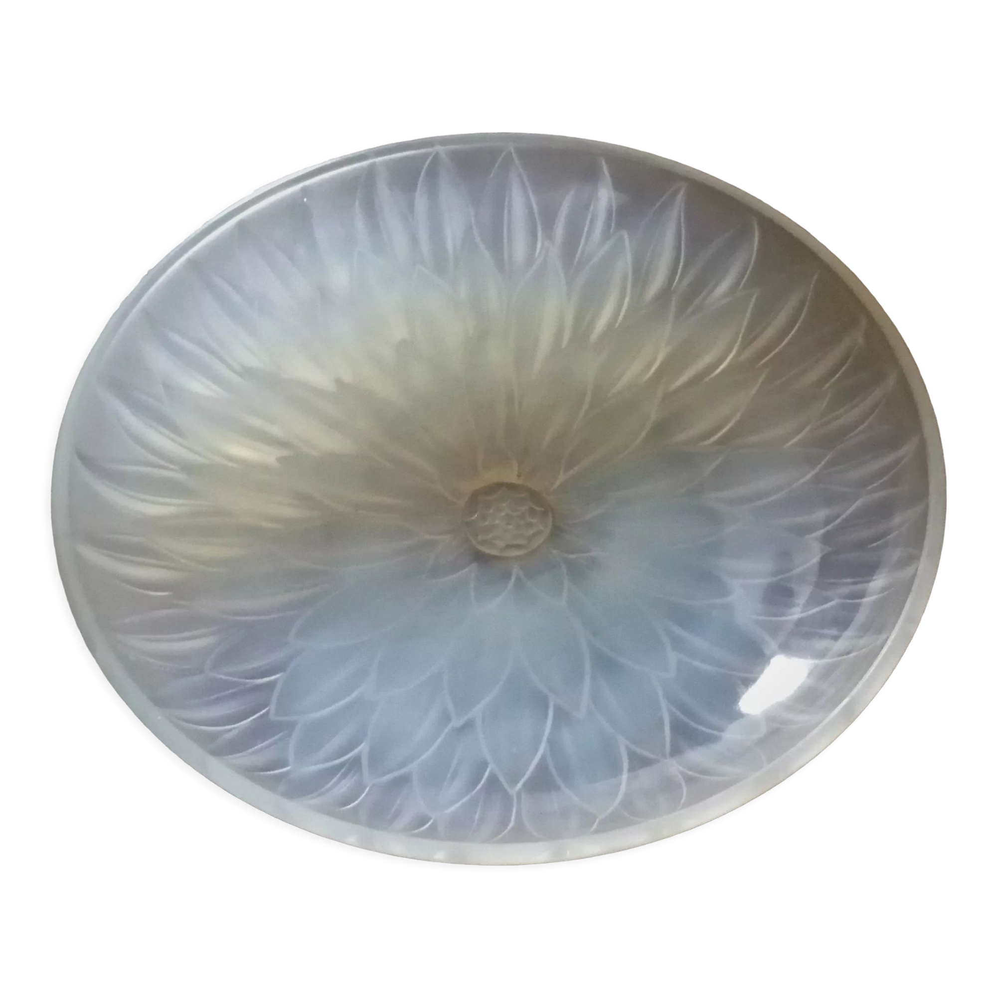 Coupe en verre opalescent  art déco etling france 145 vers 1930