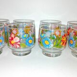 Set of 8 flower glasses