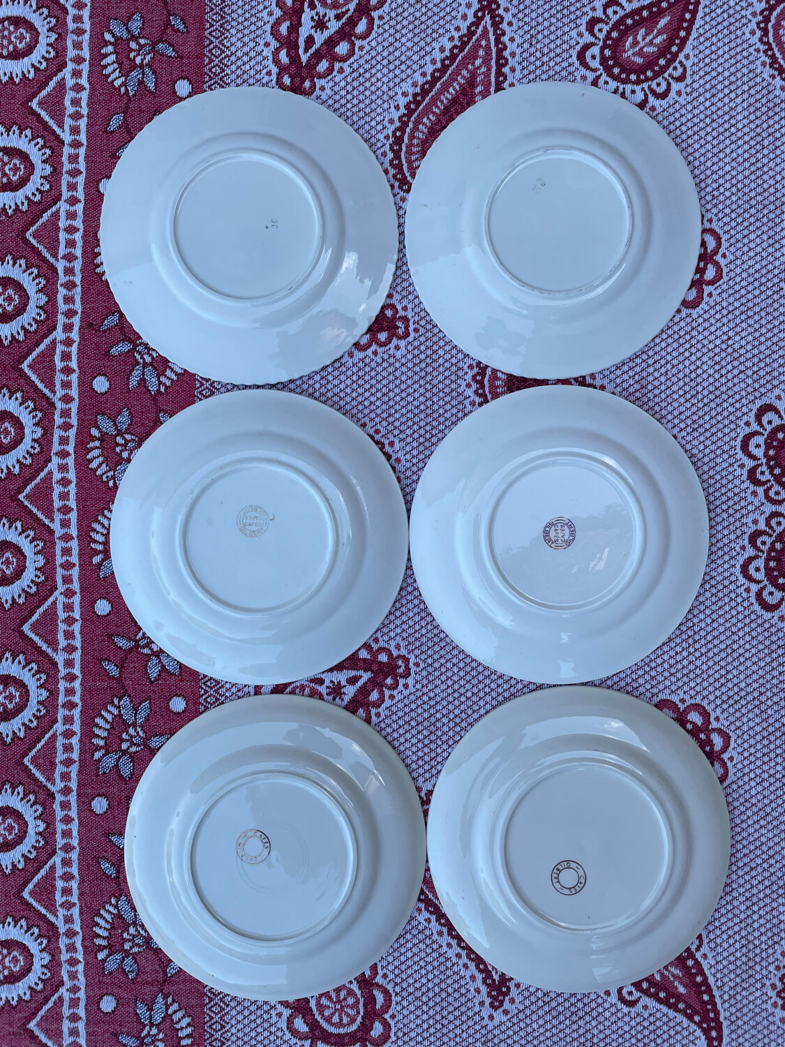 Vintage mismatched plates