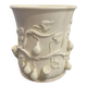 Cache-pot, vase en faïence écru