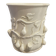 Cache-pot, vase en faïence écru