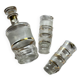 1950 liqueur service in sandblasted granite glass