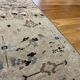 Antique Unique Aztec Design Muted Turkish Old Rug