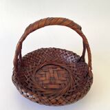 Japanese Ikebana basket, woven bamboo, 1960