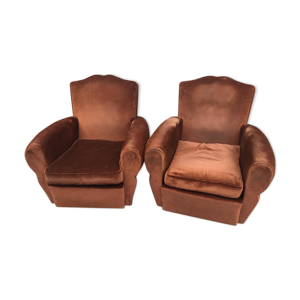 Paire de fauteuils club