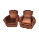 Velvet club chairs pair