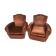 Velvet club chairs pair