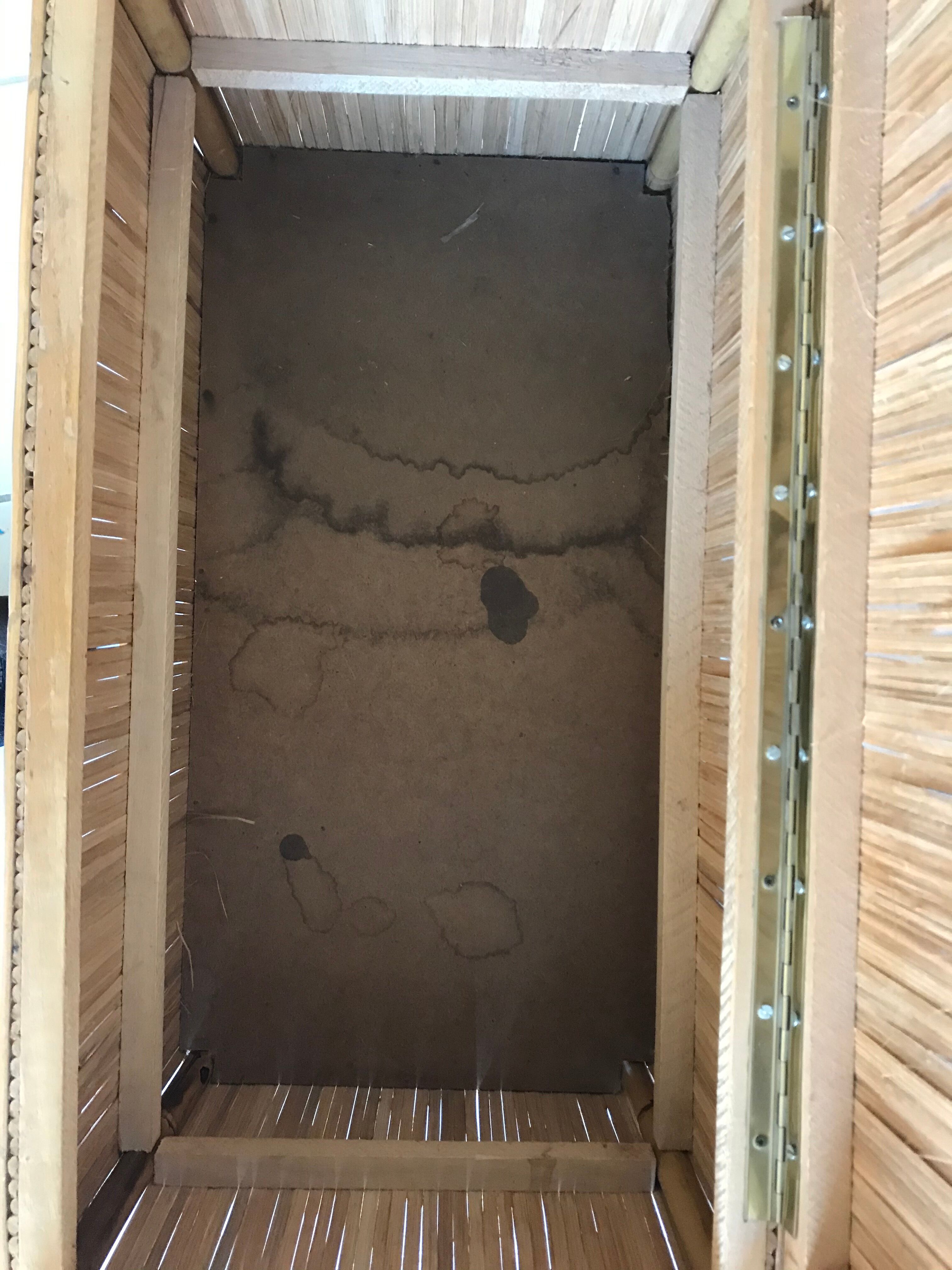 Vintage bamboo rattan chest from the 60s