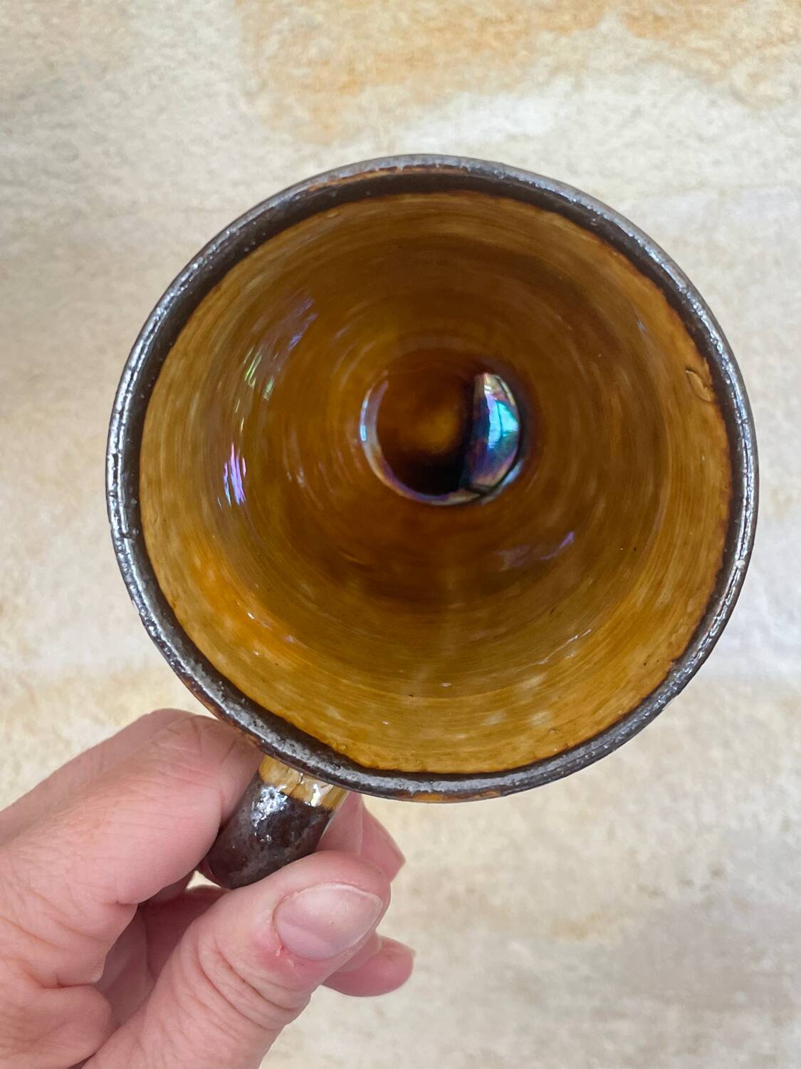 4 tasses à café mugs en céramique émaillée Vallauris a.e gitma