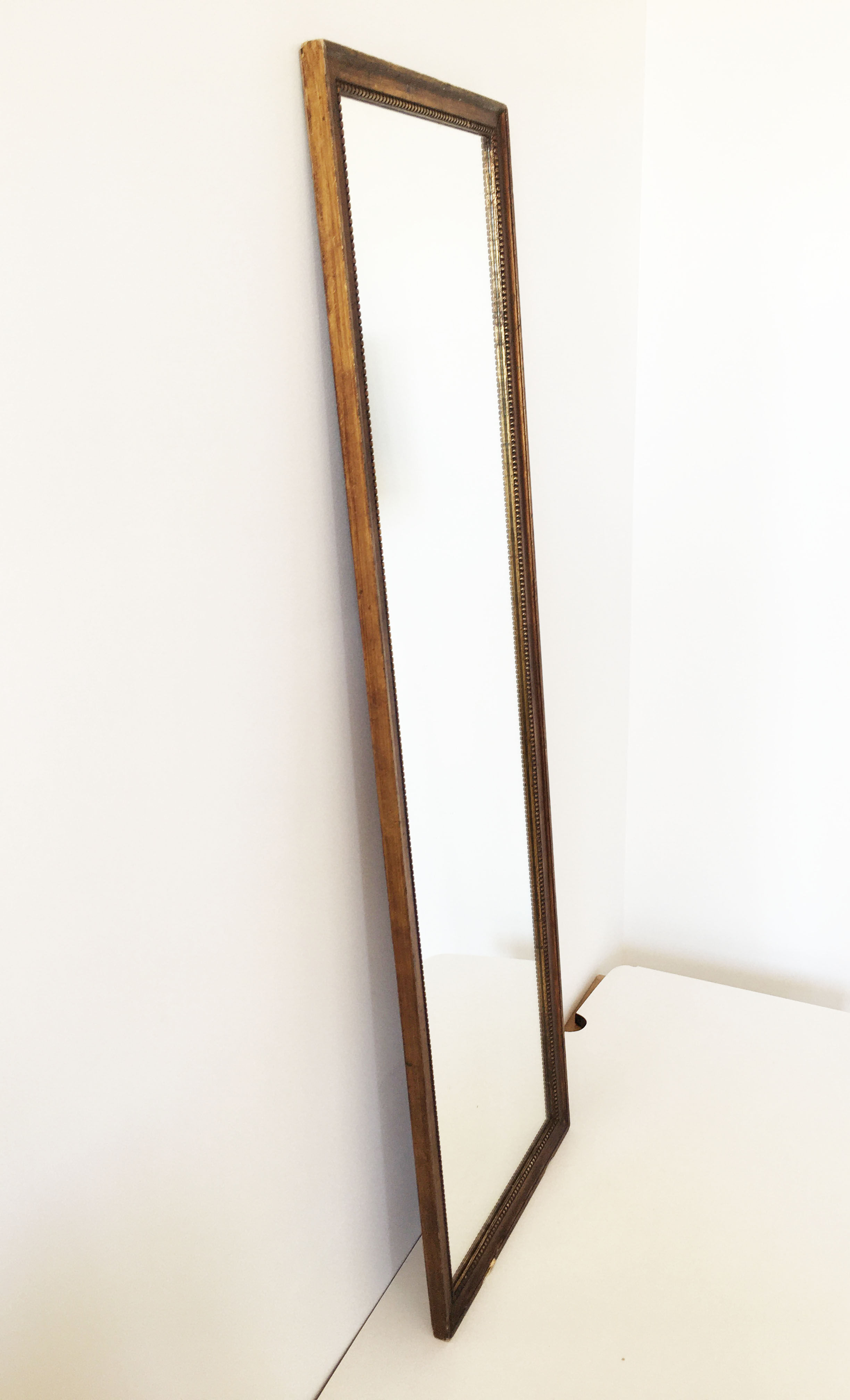 Gilded mirror in old wood - 116x35cm